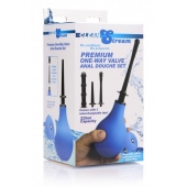Анальный душ с 3 насадками Premium One-way Valve Anal Douche Set - XR Brands - купить с доставкой в Камышине