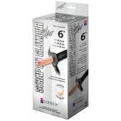 Пояс-трусики с насадкой Glamour Silver - 15,5 см. - LOVETOY (А-Полимер) - купить с доставкой в Камышине