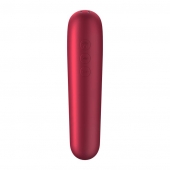 Красный вакуум-волновой стимулятор клитора Dual Love - Satisfyer
