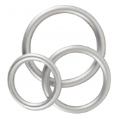 Набор из 3 эрекционных колец под металл Metallic Silicone Cock Ring Set - Orion - в Камышине купить с доставкой