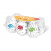 Набор из 6 мастурбаторов Tenga EGG Easy Beat с различным рельефом - Tenga - в Камышине купить с доставкой