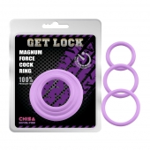 Набор из 3 сиреневых эрекционных колец Magnum Force Cock Ring - Chisa - в Камышине купить с доставкой