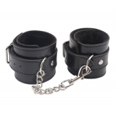 Черные оковы на ноги Obey Me Leather Ankle Cuffs - Chisa - купить с доставкой в Камышине