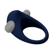 Гладкое синее эрекционное виброкольцо STIMU RING - Dream Toys - в Камышине купить с доставкой