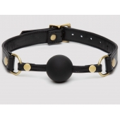 Черный кляп-шар Bound to You Faux Leather Ball Gag - Fifty Shades of Grey - купить с доставкой в Камышине