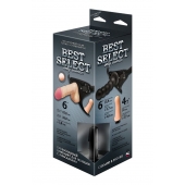 Черный пояс для женщин BEST SELECT с 3 насадками - LOVETOY (А-Полимер) - купить с доставкой в Камышине