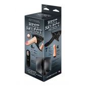 Черный женский пояс BEST SELECT с 3 насадками и вибрацией - LOVETOY (А-Полимер) - купить с доставкой в Камышине
