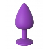 Фиолетовая анальная пробка со стразом Her Little Gem Large Plug - 9,5 см. - Pipedream - купить с доставкой в Камышине