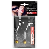 Оригинальные зажимы на соски с желтыми шариками - Notabu - купить с доставкой в Камышине