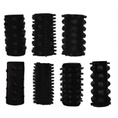 Набор из 7 черных насадок PENIS SLEEVES SET - Dream Toys - в Камышине купить с доставкой