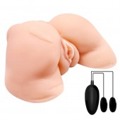 Телесная вибровагина Julie с 2 рабочими отверстиями - Baile - в Камышине купить с доставкой