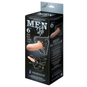 Телесный пустотелый харнесс MEN Style - 17,5 см. - LOVETOY (А-Полимер) - купить с доставкой в Камышине
