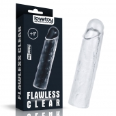 Прозрачная насадка-удлинитель Flawless Clear Penis Sleeve Add 1 - 15,5 см. - Lovetoy - в Камышине купить с доставкой