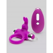 Лиловое виброкольцо с пультом ДУ Remote Control Cock Ring - Happy Rabbit - в Камышине купить с доставкой