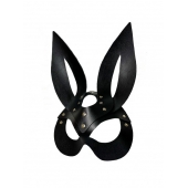 Черная кожаная маска зайки Miss Bunny - БДСМ Арсенал - купить с доставкой в Камышине