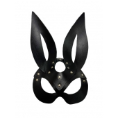 Черная кожаная маска зайки Miss Bunny - БДСМ Арсенал - купить с доставкой в Камышине