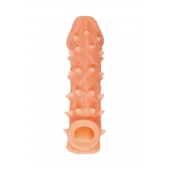 Телесная закрытая насадка с пупырышками Cock Sleeve Size L - 17,6 см. - KOKOS - в Камышине купить с доставкой