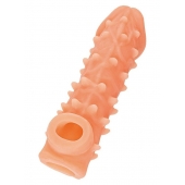 Телесная закрытая насадка с пупырышками Cock Sleeve Size L - 17,6 см. - KOKOS - в Камышине купить с доставкой