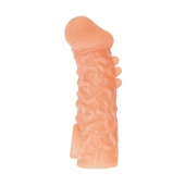 Телесная закрытая насадка с шершавой головкой Cock Sleeve Size L - 17,6 см. - KOKOS - в Камышине купить с доставкой
