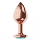 Пробка цвета розового золота с малиновым кристаллом Diamond Topaz Shine L - 8,3 см. - Lola Games - купить с доставкой в Камышине