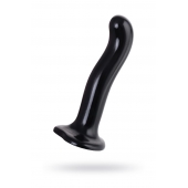 Черный стимулятор для пар P G-Spot Dildo Size M - 18 см. - Strap-on-me - в Камышине купить с доставкой