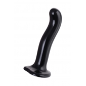 Черный стимулятор для пар P G-Spot Dildo Size M - 18 см. - Strap-on-me - в Камышине купить с доставкой
