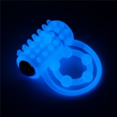 Голубое, светящееся в темноте виброкольцо Lumino Play Vibrating Penis Ring - Lovetoy - в Камышине купить с доставкой