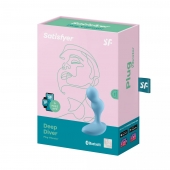 Голубой анальный вибростимулятор Deep Driver - 11,2 см. - Satisfyer - в Камышине купить с доставкой