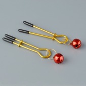 Золотистые зажимы с колокольчиками Gold - Sitabella - купить с доставкой в Камышине