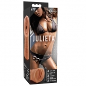 Мастурбатор-вагина цвета карамели Julieta с вибрацией - Blush Novelties - в Камышине купить с доставкой