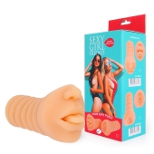 Телесный мастурбатор-ротик с высунутым язычком - Bior toys - в Камышине купить с доставкой