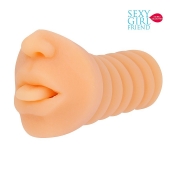 Телесный мастурбатор-ротик с высунутым язычком - Bior toys - в Камышине купить с доставкой