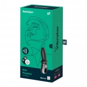 Черный анальный вибратор Hot Passion с функцией нагрева - Satisfyer - в Камышине купить с доставкой
