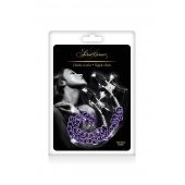 Зажимы для сосков с фиолетовой цепочкой Sweet Caress Nipple Chain - Sweet Caress - купить с доставкой в Камышине