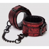 Красно-черные наручники Reversible Faux Leather Wrist Cuffs - Fifty Shades of Grey - купить с доставкой в Камышине