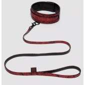 Стильный ошейник с поводком Reversible Faux Leather Collar and Lead - Fifty Shades of Grey - купить с доставкой в Камышине