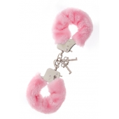 Металлические наручники с розовой меховой опушкой METAL HANDCUFF WITH PLUSH PINK - Dream Toys - купить с доставкой в Камышине