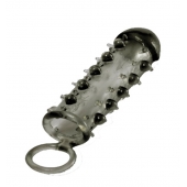 Дымчатая стимулирующая насадка с закрытой головкой SAMURAI PENIS SLEEVE BLACK - 14,5 см. - NMC - в Камышине купить с доставкой