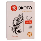 Тонкие презервативы OKOTO Thin Extra Soft - 3 шт. - Sitabella - купить с доставкой в Камышине