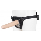 Пустотелый страпон Harness CLASSIC с бандажом - 19,5 см. - LOVETOY (А-Полимер) - купить с доставкой в Камышине
