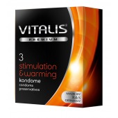 Презервативы VITALIS PREMIUM stimulation   warming с согревающим эффектом - 3 шт. - Vitalis - купить с доставкой в Камышине