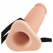 Телесный реалистичный фаллоимитатор с полостью Silicone Hollow Extension - 20 см. - Pipedream - купить с доставкой в Камышине
