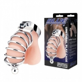 Серебристая клетка для члена Urethral Play Cage - BlueLine - купить с доставкой в Камышине
