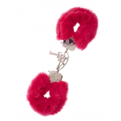 Металлические наручники с красной меховой опушкой METAL HANDCUFF WITH PLUSH RED - Dream Toys - купить с доставкой в Камышине
