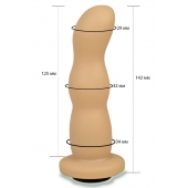 Телесная рельефная насадка Harness - 14,2 см. - LOVETOY (А-Полимер) - купить с доставкой в Камышине