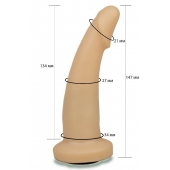 Телесная гладкая насадка Harness - 14,7 см. - LOVETOY (А-Полимер) - купить с доставкой в Камышине