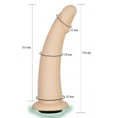 Телесная гладкая насадка-фаллоимитатор Harness - 17 см. - LOVETOY (А-Полимер) - купить с доставкой в Камышине