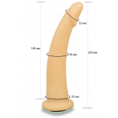 Телесная гладкая насадка-фаллоимитатор Harness - 20 см. - LOVETOY (А-Полимер) - купить с доставкой в Камышине