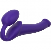 Фиолетовый безремневой страпон Silicone Bendable Strap-On - size S - Strap-on-me - купить с доставкой в Камышине