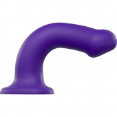 Фиолетовый фаллоимитатор-насадка Strap-On-Me Dildo Dual Density size L - 19 см. - Strap-on-me - купить с доставкой в Камышине